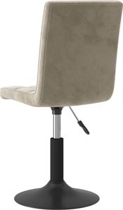 vidaXL Obrotowe krzesła stołowe, 2 szt., jasnoszare, aksamitne 7