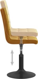 vidaXL Obrotowe krzesła stołowe, 2 szt., brązowe, aksamitne 8