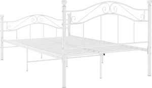 vidaXL Rama łóżka, biała, metalowa, 120 x 200 cm 5
