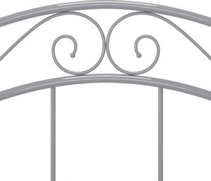 vidaXL Rama łóżka, szara, metalowa, 100 x 200 cm 7