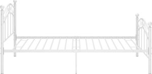 vidaXL Rama łóżka, biała, metalowa, 90 x 200 cm 4
