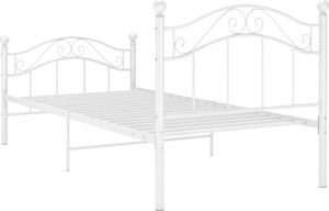 vidaXL Rama łóżka, biała, metalowa, 90 x 200 cm 5