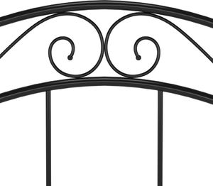 vidaXL Rama łóżka, czarna, metalowa, 90 x 200 cm 7