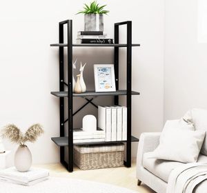 vidaXL Regał, szary, 60x30x105 cm, lite drewno sosnowe 3