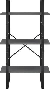 vidaXL Regał, szary, 60x30x105 cm, lite drewno sosnowe 6