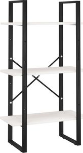 vidaXL Regał, biały, 60x30x105 cm, lite drewno sosnowe 2