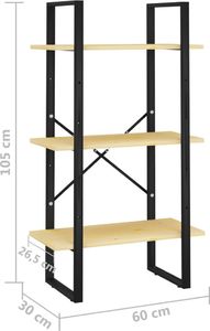 vidaXL Regał, 60x30x105 cm, lite drewno sosnowe 8