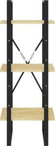 vidaXL 3-poziomowy regał na książki, 40x30x105 cm, sosnowy 6