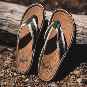 Gumbies Gumbies - męskie japonki CORKER - KHAKI 47 5