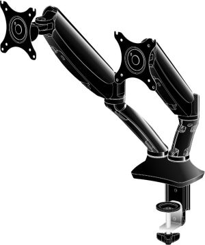 iiyama Uchwyt biurkowy na 2 monitory 10" - 27" (DS3002C-B1) 9