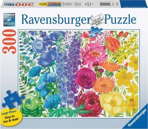 Ravensburger Puzzle 2D Duży Format Kwietna tęcza 300 elementów 1