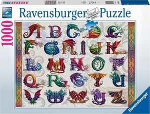 Ravensburger Puzzle 2D 1000 elementów Alfabet smoków 1