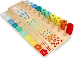 Lelin Drewniana Układanka Nauka Liczenia 3