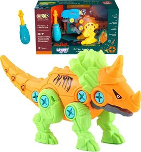 Figurka Woopie Dinozaur do Skręcania Ceratops Zestaw Konstrukcyjny w Pudełku + Śrubokręt (40994) 1