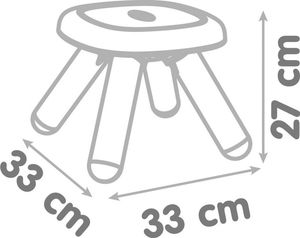 Smoby SMOBY Taboret Krzesełko Ogrodowe Do Pokoju Brązowe 4
