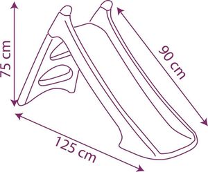 Smoby SMOBY Zjeżdżalnia XS Kraina Lodu Ślizg Wodny 90cm Frozen 2