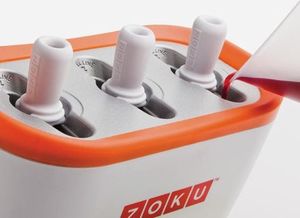 Zoku zestaw do wytwarzania lodu Quick Pop Maker Trio polipropylen biały 9-częściowy 3