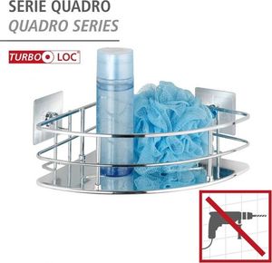 Koszyk prysznicowy Wenko wieszak prysznicowy i wannowy Quadro Turbo-Loc 27,5 cm stal nierdzewna 2