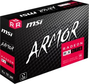 Karta graficzna MSI Radeon RX 570 ARMOR, 4GB GDDR5 (256 Bit), DVI-D, DP, HDMI, BOX 2