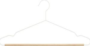 Compactor wieszaki na ubrania Helsinki 42 cm drewno białe/ białe 2 sztuki 1