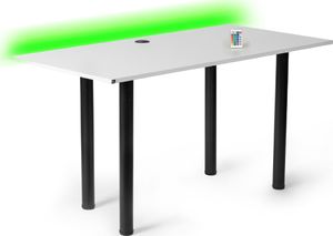 Biurko Marco Game One Full LED Białe 140 cmx70 cm 1