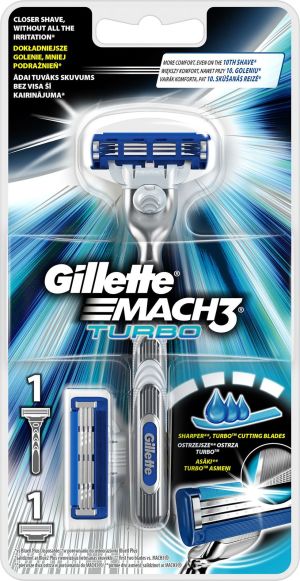 Gillette Mach 3 Turbo Maszynka 2 wkłady 1