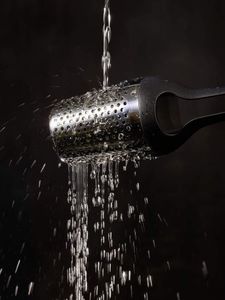 Rosle prysznic ziołowy z nożem 22 x 7,8 stal nierdzewna srebrny/czarny 3
