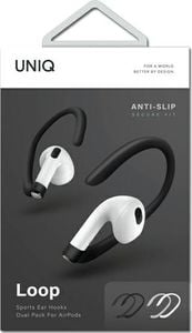 Uniq Zauszniki Loop Sports do Apple AirPods czarno-białe 1