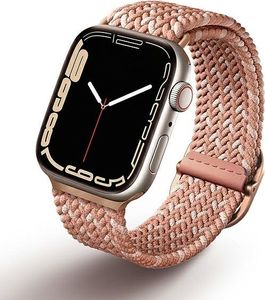 Uniq Pasek UNIQ Aspen Apple Watch 4/5/6/7/SE 40/41mm Braided DE różowy/citrus pink 1