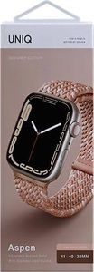 Uniq Pasek UNIQ Aspen Apple Watch 4/5/6/7/SE 40/41mm Braided DE różowy/citrus pink 4