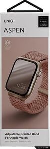 Uniq Pasek UNIQ Aspen Apple Watch 4/5/6/7/SE 44/45mm Braided różowy/grapefruit pink 8
