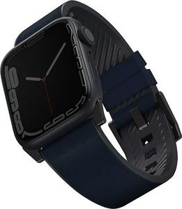 Uniq Pasek UNIQ Straden Apple Watch 4/5/6/7/SE 44/45mm Leather Hybrid Strap niebieski/blue 1