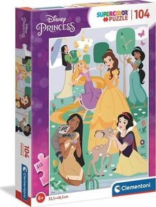 Clementoni Puzzle 104 elementy Super Kolor Księżniczki Disneya 1