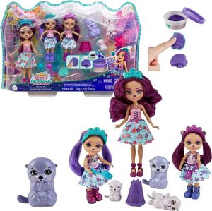 Mattel Lalki Enchantimals Rodzina Otter Wydry Zestaw lalki + zwierzątka 1