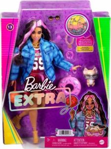 Lalka Barbie Mattel Extra Moda - Sportowa sukienka/Czarno-różowe włosy (GRN27/HDJ46) 1