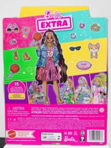 Lalka Barbie Mattel Extra Moda - Sportowa sukienka/Czarno-różowe włosy (GRN27/HDJ46) 4