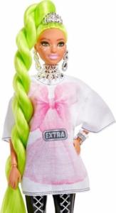 Lalka Barbie Mattel Extra Moda - Biała tunika/Neonowe zielone włosy (GRN27/HDJ44) 2