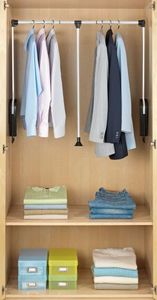 Wenko wieszak na ubrania teleskopowy 86,5 x 87 cm srebrny matowy aluminiowy 3