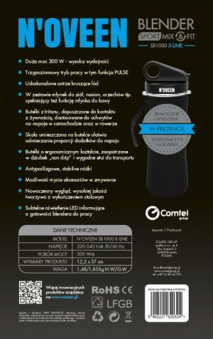 Blender kielichowy Noveen SB1000 Xline Sport Mix & Fit 18