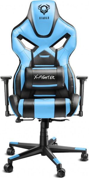 Fotel Diablo Chairs X-Fighter Czarno-niebieski 3