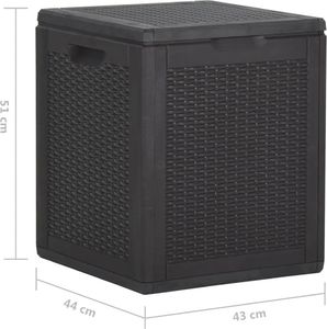 Skrzynia ogrodowa vidaXL 90 l Czarny 7