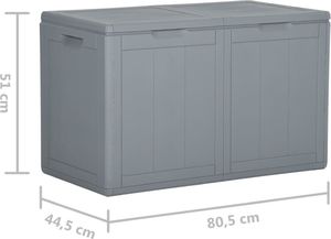 Skrzynia ogrodowa vidaXL 180 l Szary 7