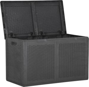 Skrzynia ogrodowa vidaXL 180 l Czarny 3