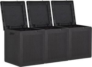 Skrzynia ogrodowa vidaXL 270 l Czarny 4