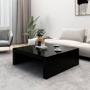 vidaXL Stolik kawowy, czarny, 100x100x35 cm, płyta wiórowa 3