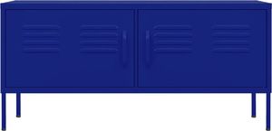 vidaXL Szafka pod telewizor, granatowa, 105x35x50 cm, stalowa 5