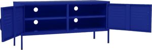 vidaXL Szafka pod telewizor, granatowa, 105x35x50 cm, stalowa 8