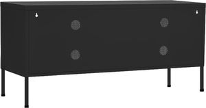 vidaXL Szafka pod telewizor, czarna, 105x35x50 cm, stalowa 6