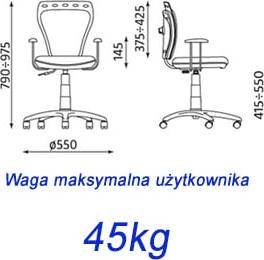 Krzesło biurowe Nowy Styl Cartoons Ministyle Butterfly Czerwony 3