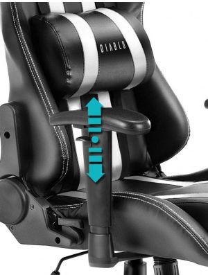 Fotel Diablo Chairs X-One Horn Czarno-biały 4